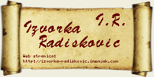 Izvorka Radišković vizit kartica
